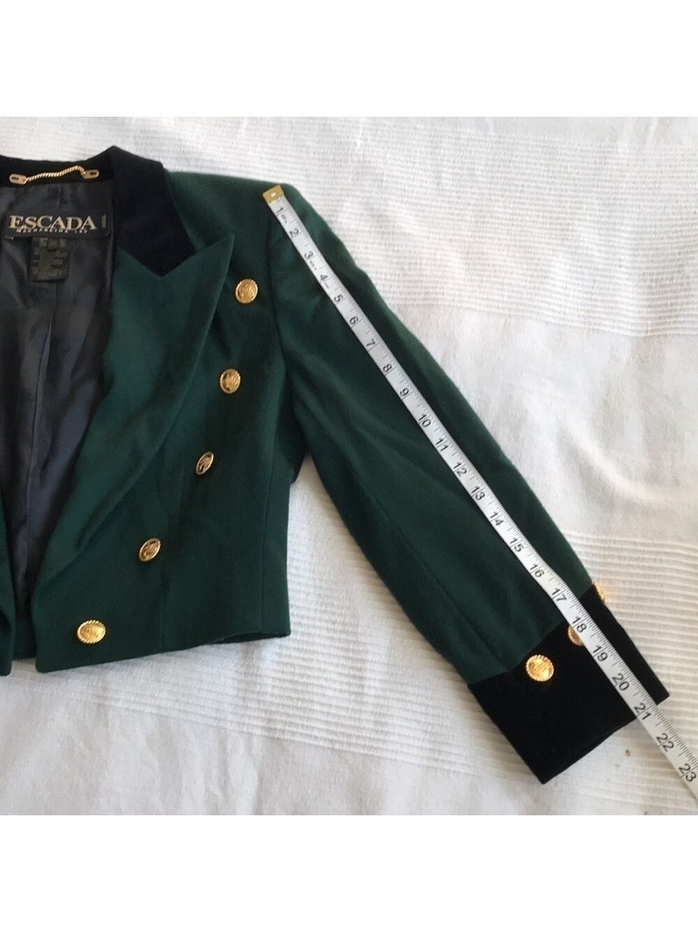 𝅺vintage Escada by Margaretha Ley Short Waist Jacket EU 34 - Picture 11 of 13